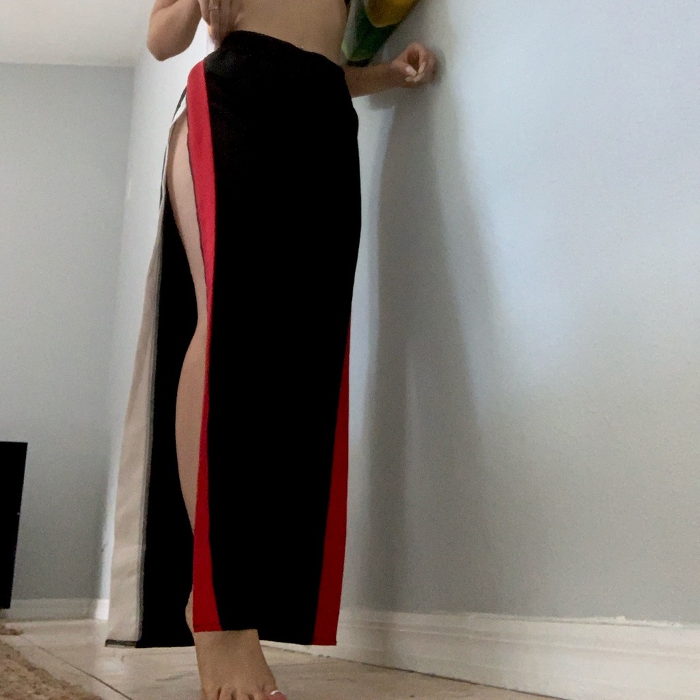Open slit pants
